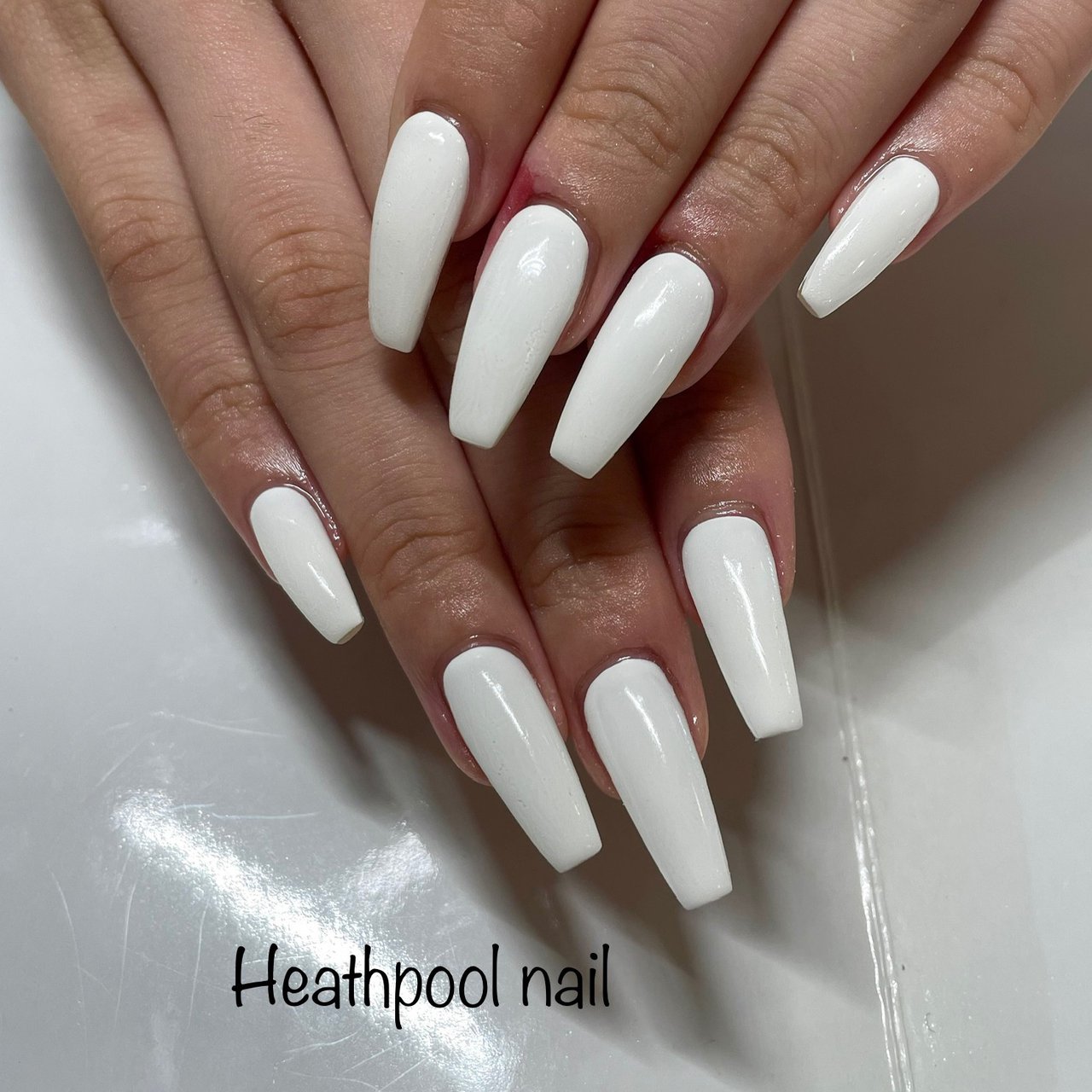 ハンド/ワンカラー/ホワイト/ジェルネイル - heathpoolnailの