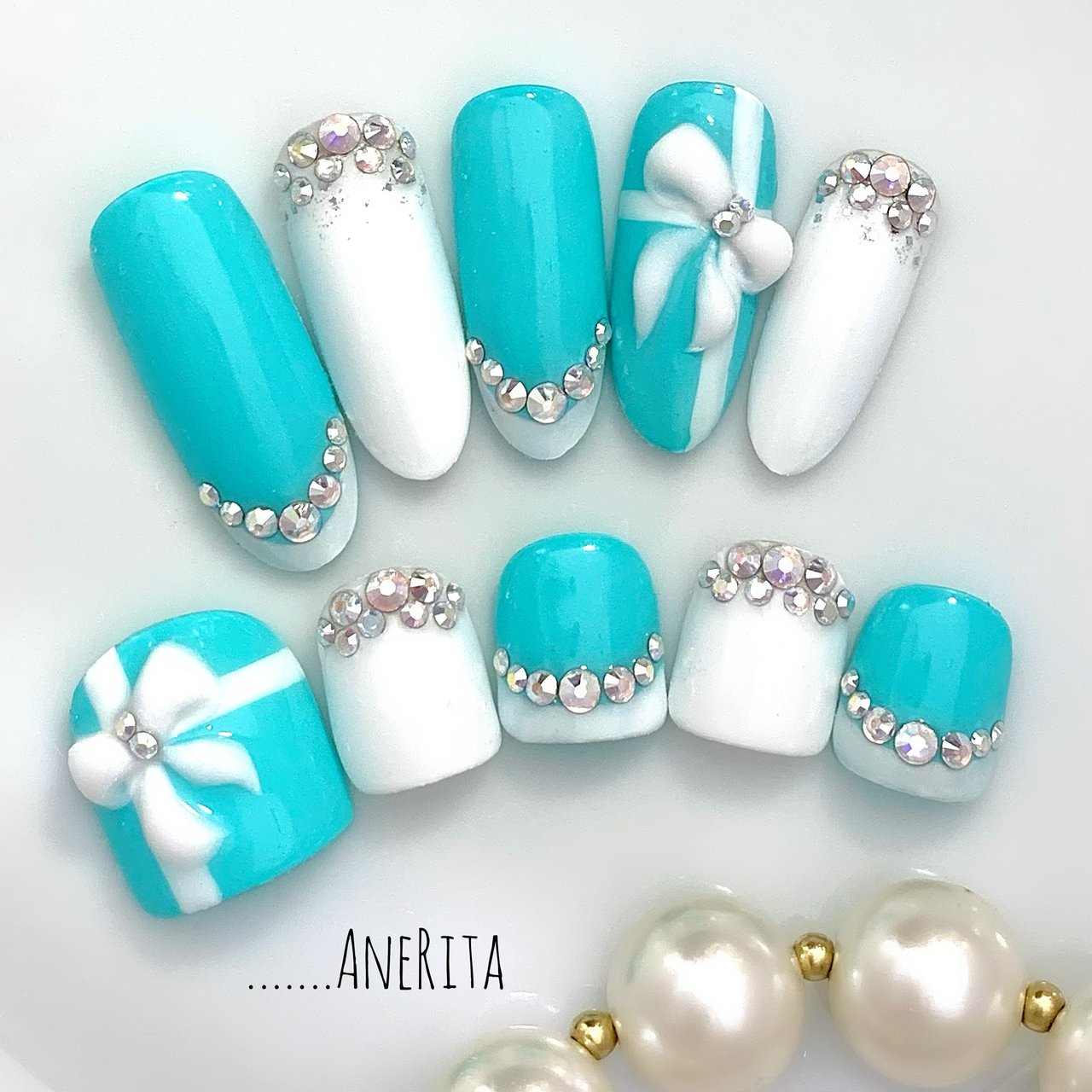 オールシーズン パーティー デート 女子会 ハンド Nailsalon Anerita アンリタ のネイルデザイン No ネイル ブック
