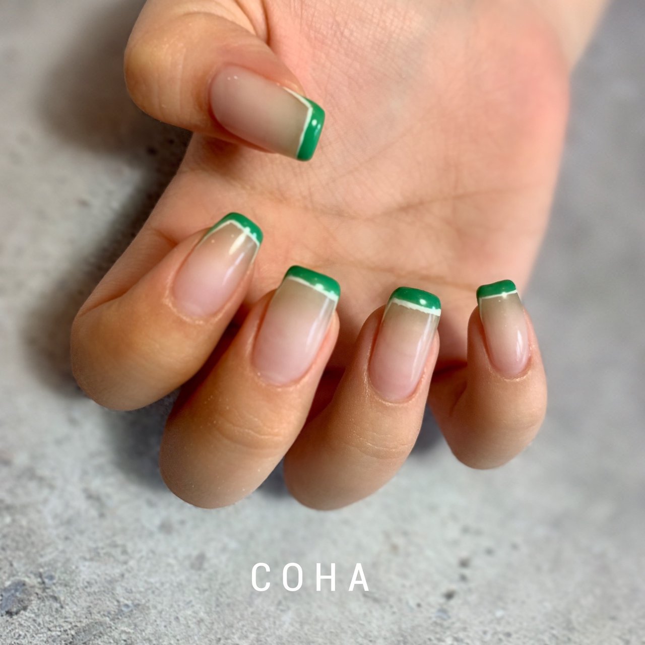 夏 ハンド フレンチ ミディアム ホワイト Coha Nail And Artのネイルデザイン No ネイルブック