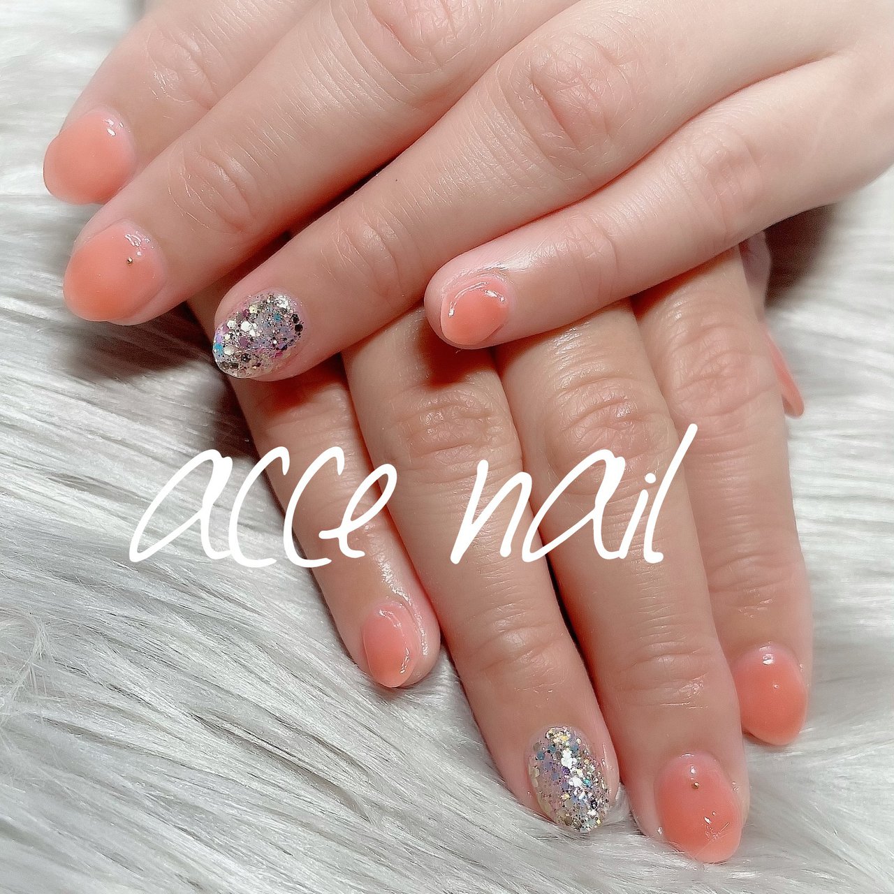 オールシーズン ハンド ホログラム ラメ ワンカラー Acce Nailのネイルデザイン No ネイルブック