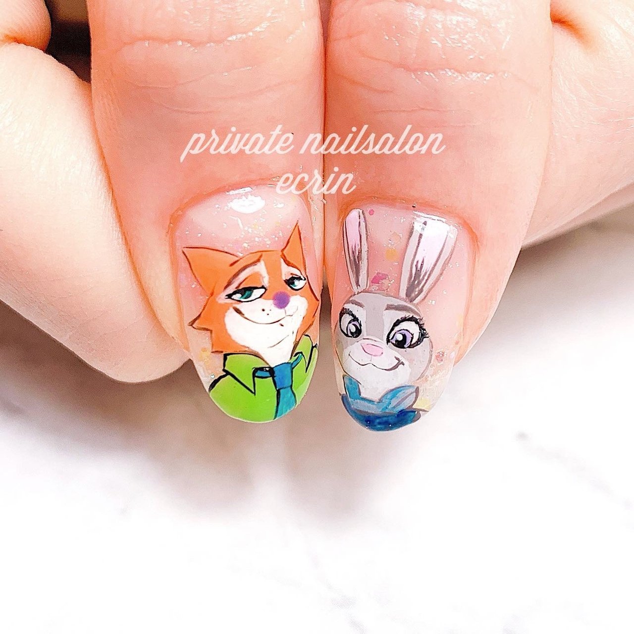 オールシーズン 旅行 ハンド フレンチ ラメ Private Nailsalon Ecrin のネイルデザイン No ネイルブック