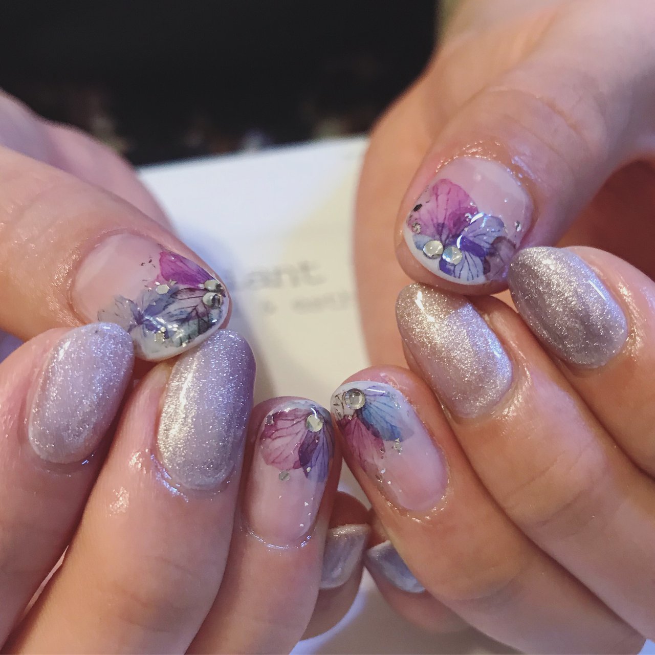 夏 梅雨 ハンド フラワー ピンク Brilliantnailのネイルデザイン No ネイルブック