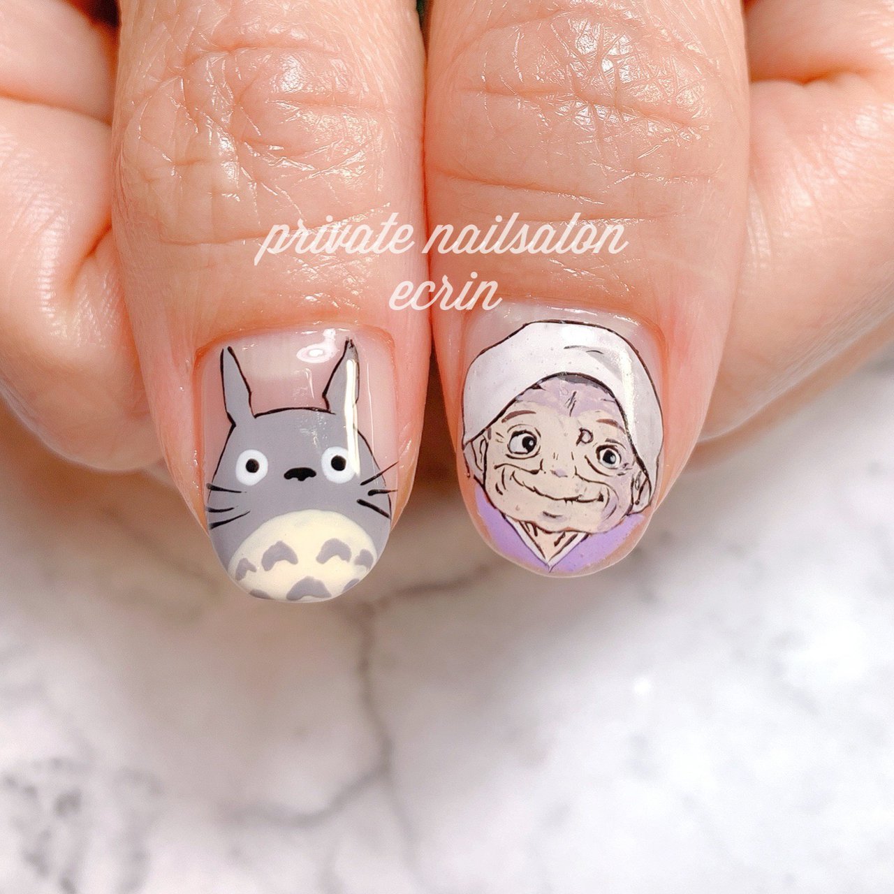 オールシーズン ハンド キャラクター ニュアンス ショート Private Nailsalon Ecrin のネイルデザイン No ネイルブック