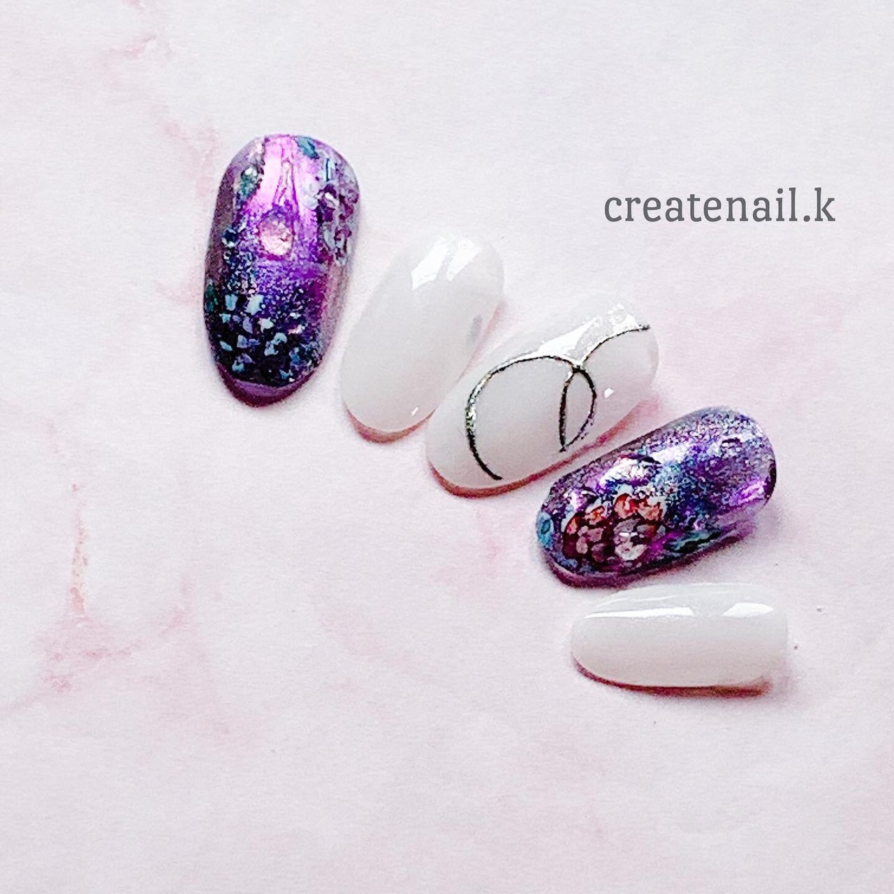 夏 ハンド シースルー マグネット ミラー Createnail Kanaのネイルデザイン No ネイルブック