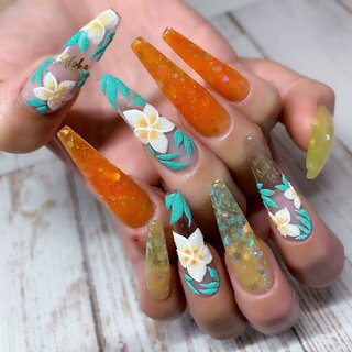 プルメリアボアのネイルデザイン ネイルブック