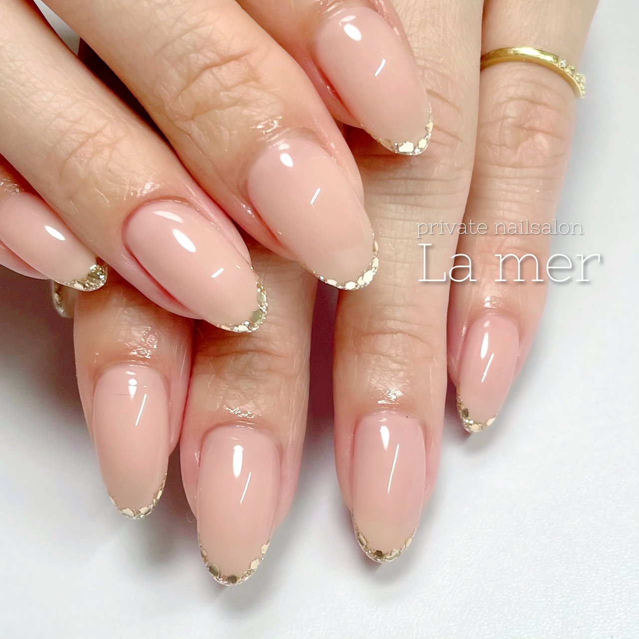 オールシーズン ハンド シンプル ラメ ピンク La Mer Ayumiのネイルデザイン No ネイルブック