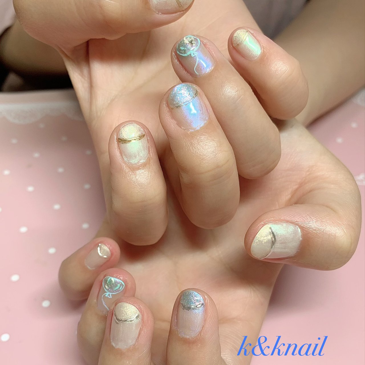 夏 梅雨 女子会 ハンド 変形フレンチ Kyoko K Knailのネイルデザイン No ネイルブック