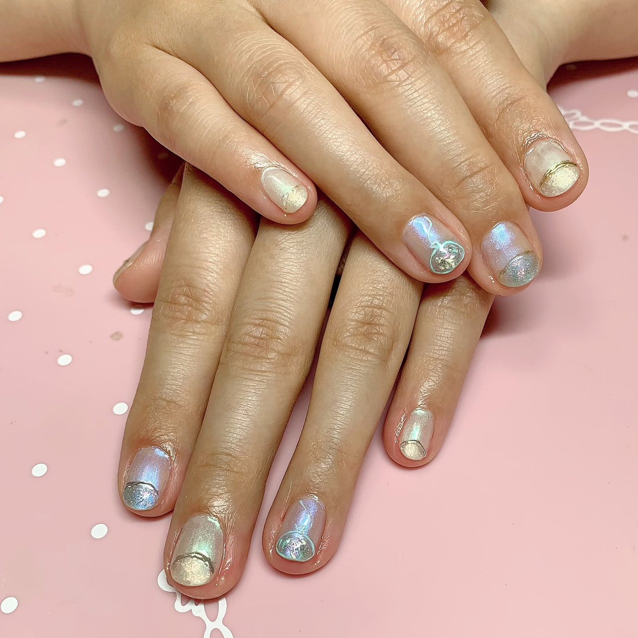 夏 梅雨 女子会 ハンド 変形フレンチ Kyoko K Knailのネイルデザイン No ネイルブック