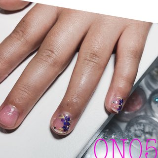 ピンク パープル マニキュアのネイルデザイン ネイルブック