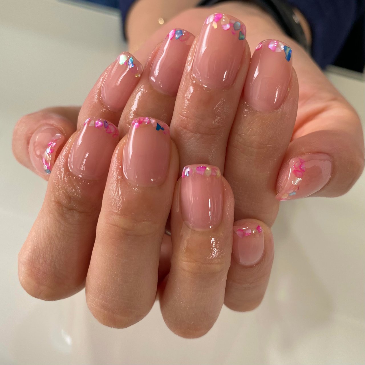 オールシーズン ハンド シンプル シェル ミディアム Ms Mamikoのネイルデザイン No ネイルブック