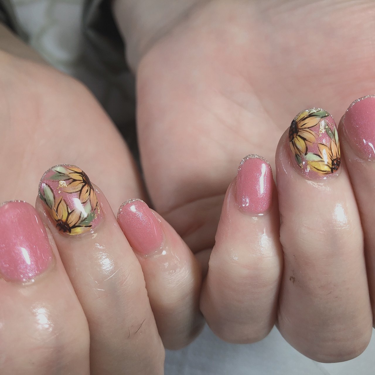 夏 ハンド ミディアム ピンク イエロー Nail Charmantのネイルデザイン No ネイルブック