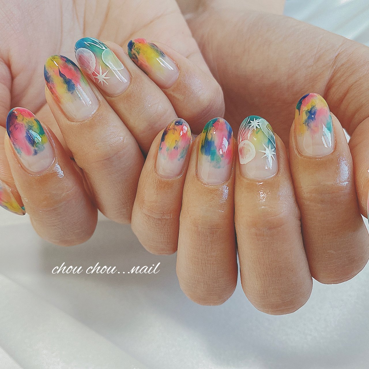 夏 ハンド トロピカル Nail Salon Chouchouのネイルデザイン No ネイルブック