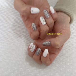 ラインストーンネイルのネイルデザイン ネイルブック