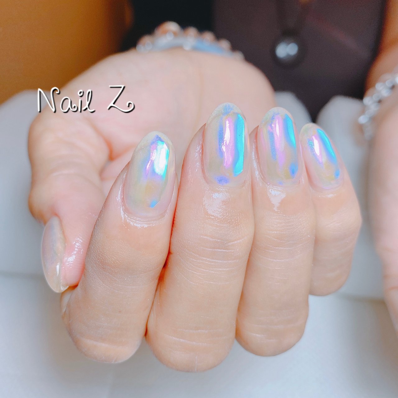 ハンド オーロラ ミラー ミディアム クリア Nail Z ネイルジー のネイルデザイン No ネイルブック