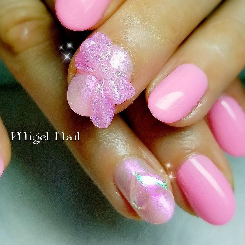 バレンタイン ライブ パーティー ラメ ハート Migel Nailのネイルデザイン No ネイルブック