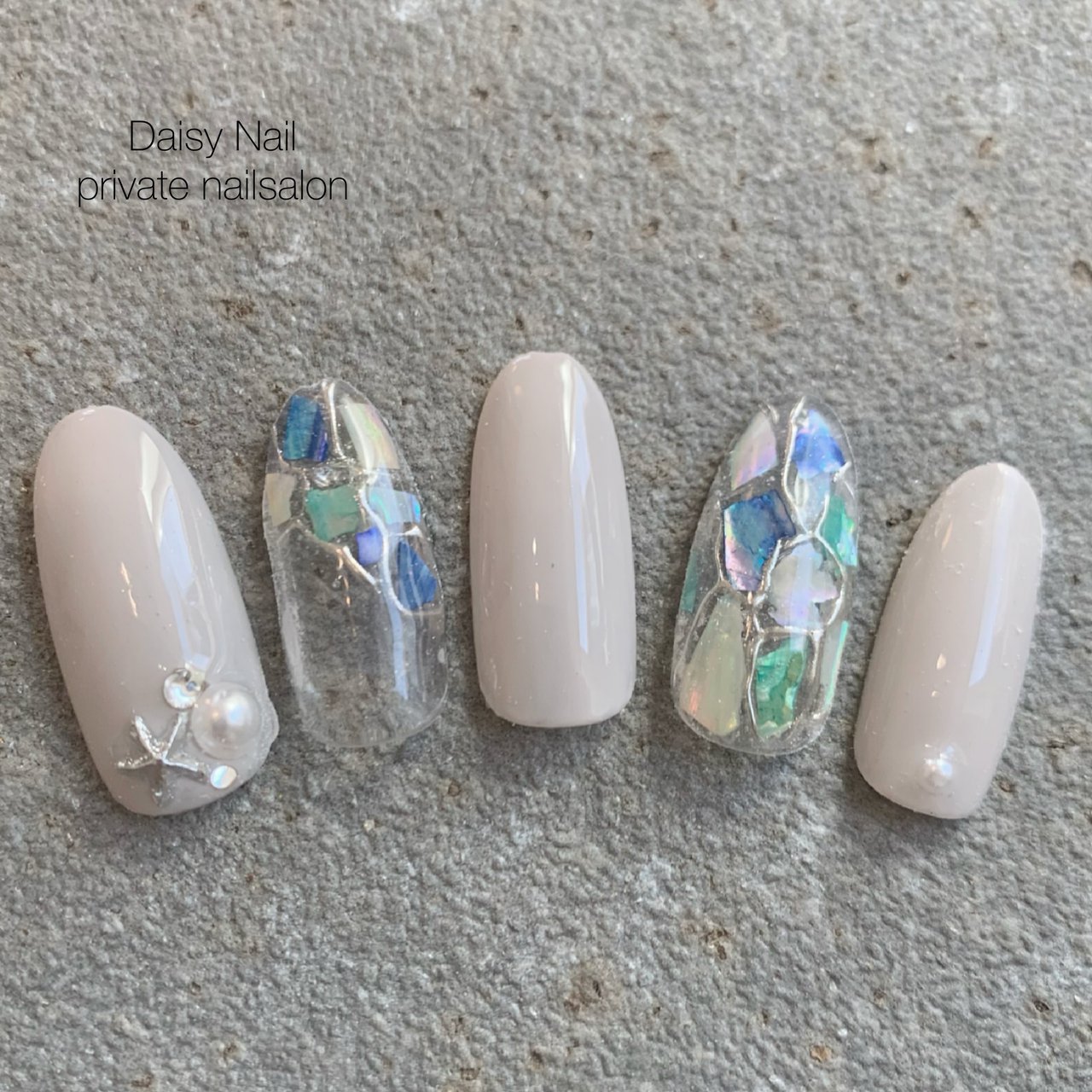 夏 ハンド ワンカラー シェル ミラー Daisynailのネイルデザイン No ネイルブック