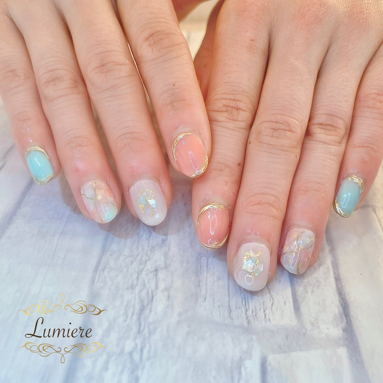 夏 オールシーズン リゾート ハンド シンプル Aki Lumiereのネイルデザイン No ネイルブック