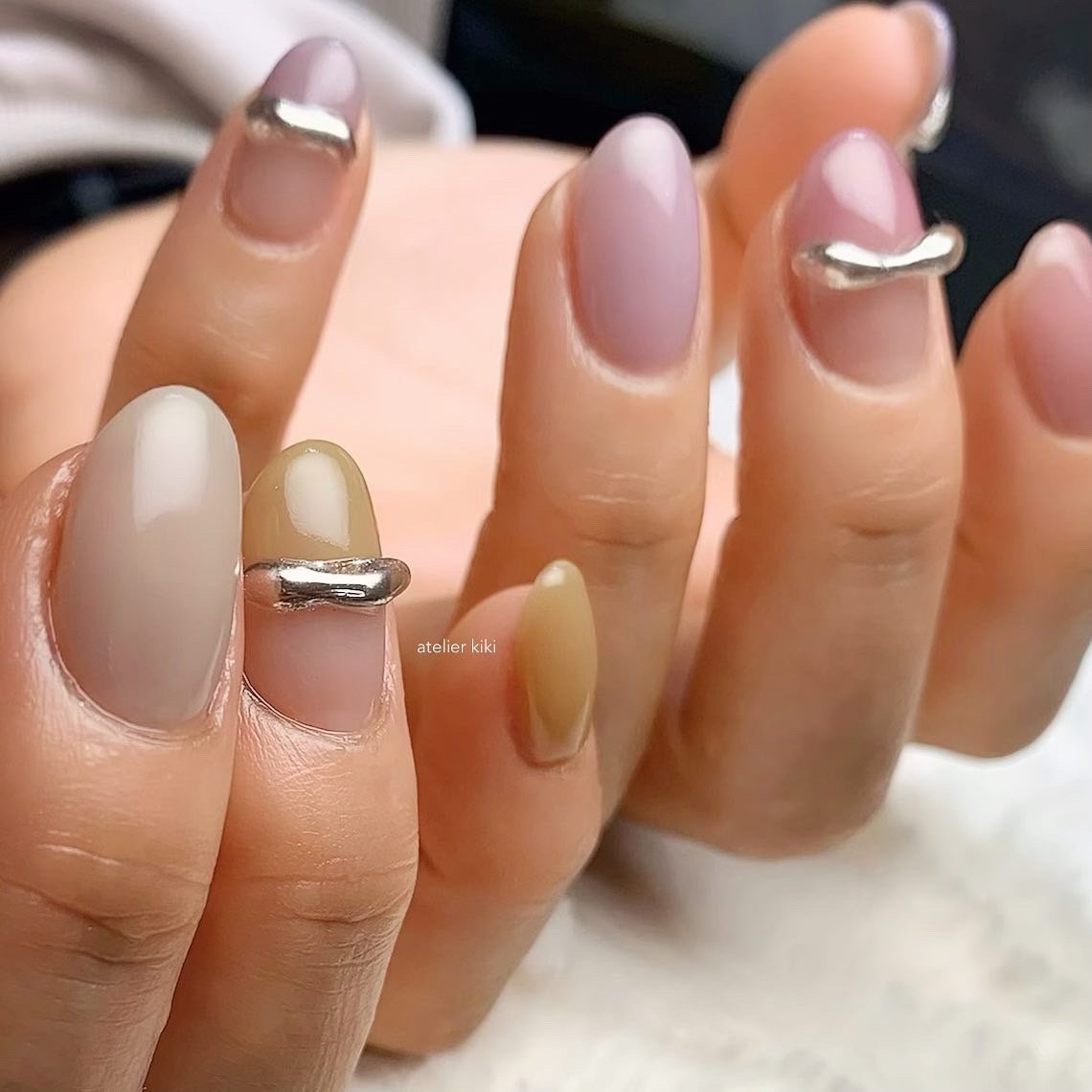 夏 オールシーズン 梅雨 オフィス ニュアンス Atelier Kiki アトリエキキ 千葉県柏市のネイルデザイン No ネイル ブック