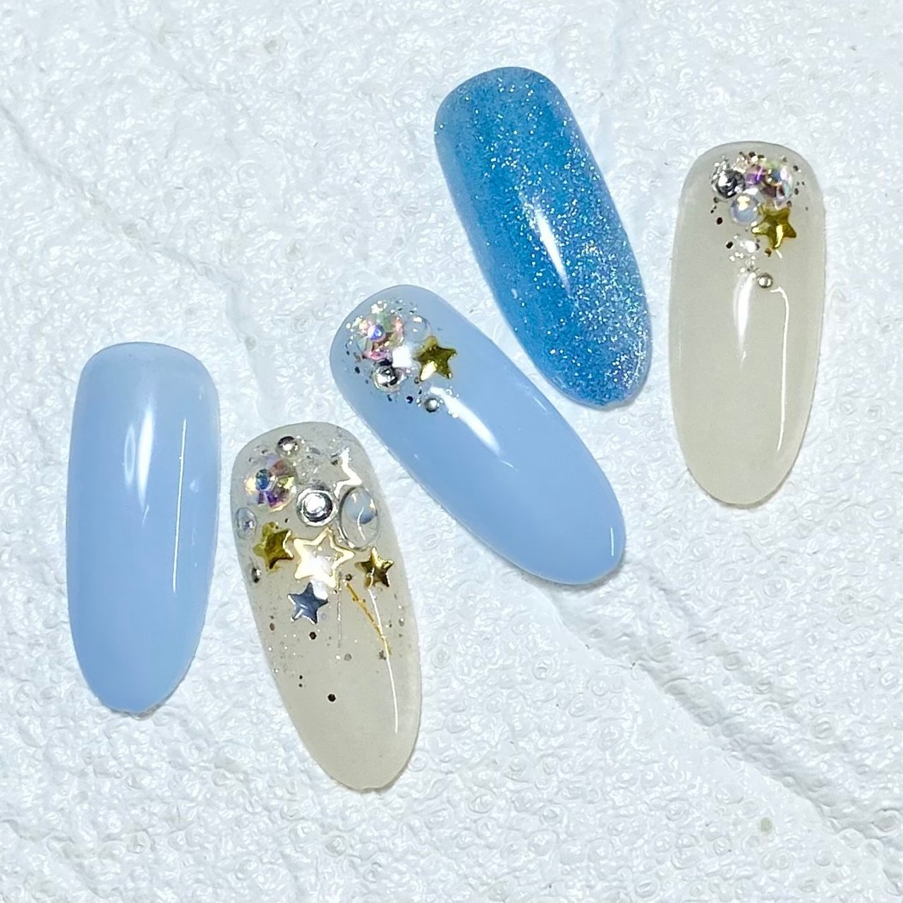 夏 七夕 ハンド ワンカラー 星 Nail Salon Lamer ラメール のネイルデザイン No ネイルブック