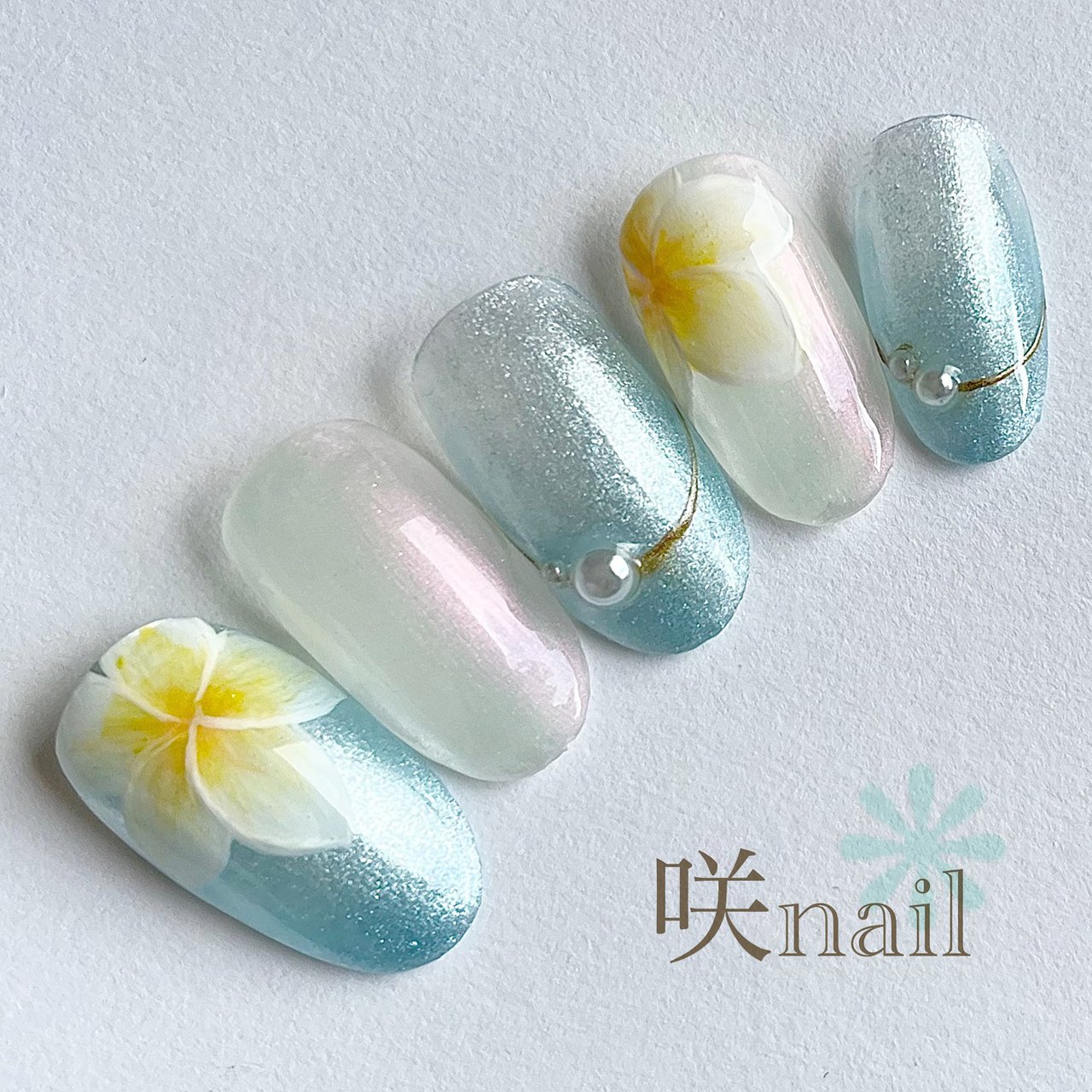 夏 海 リゾート デート ハンド 咲nail サキネイル のネイルデザイン No ネイルブック