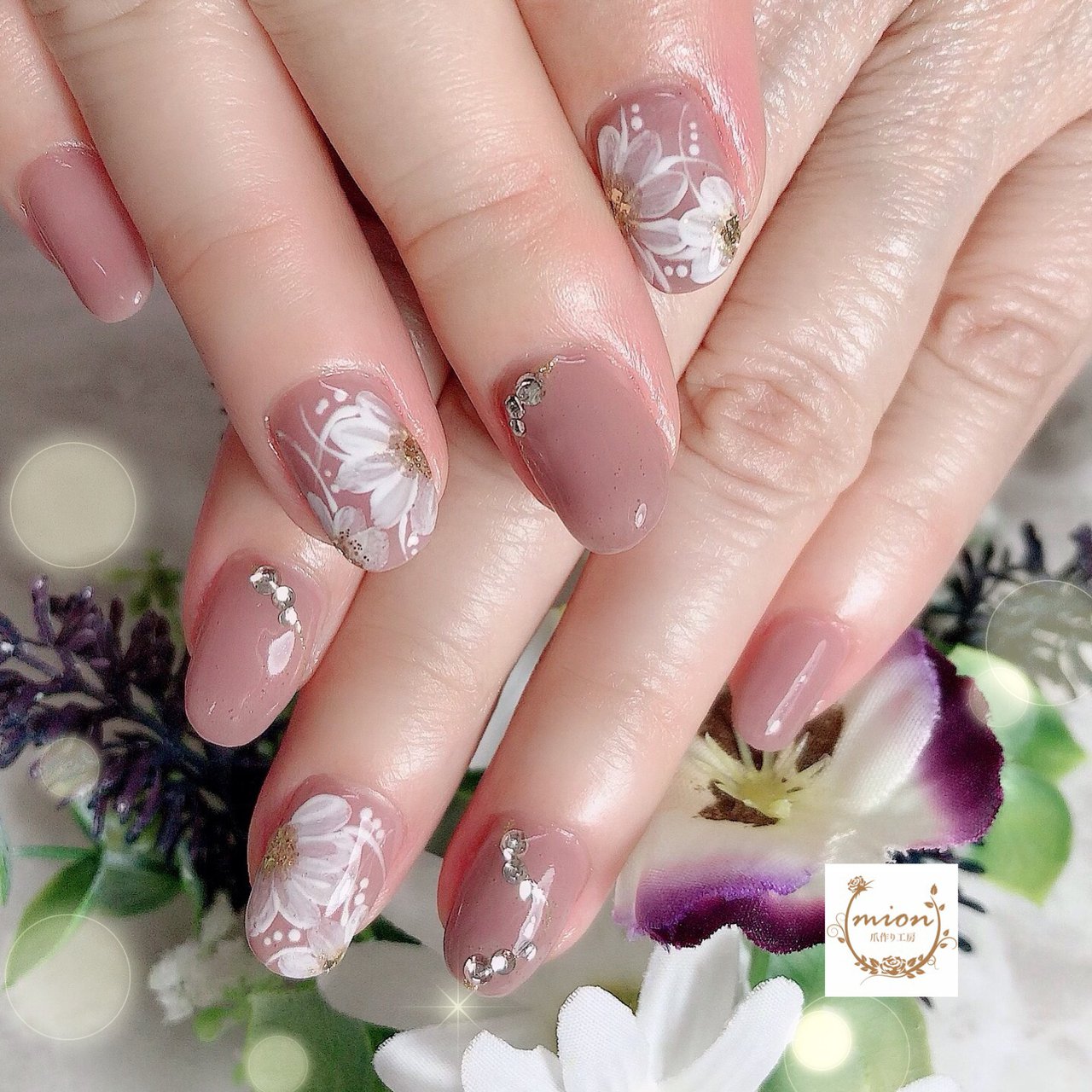 夏 オールシーズン オフィス シンプル フラワー ネイリストキミのネイルデザイン No ネイルブック
