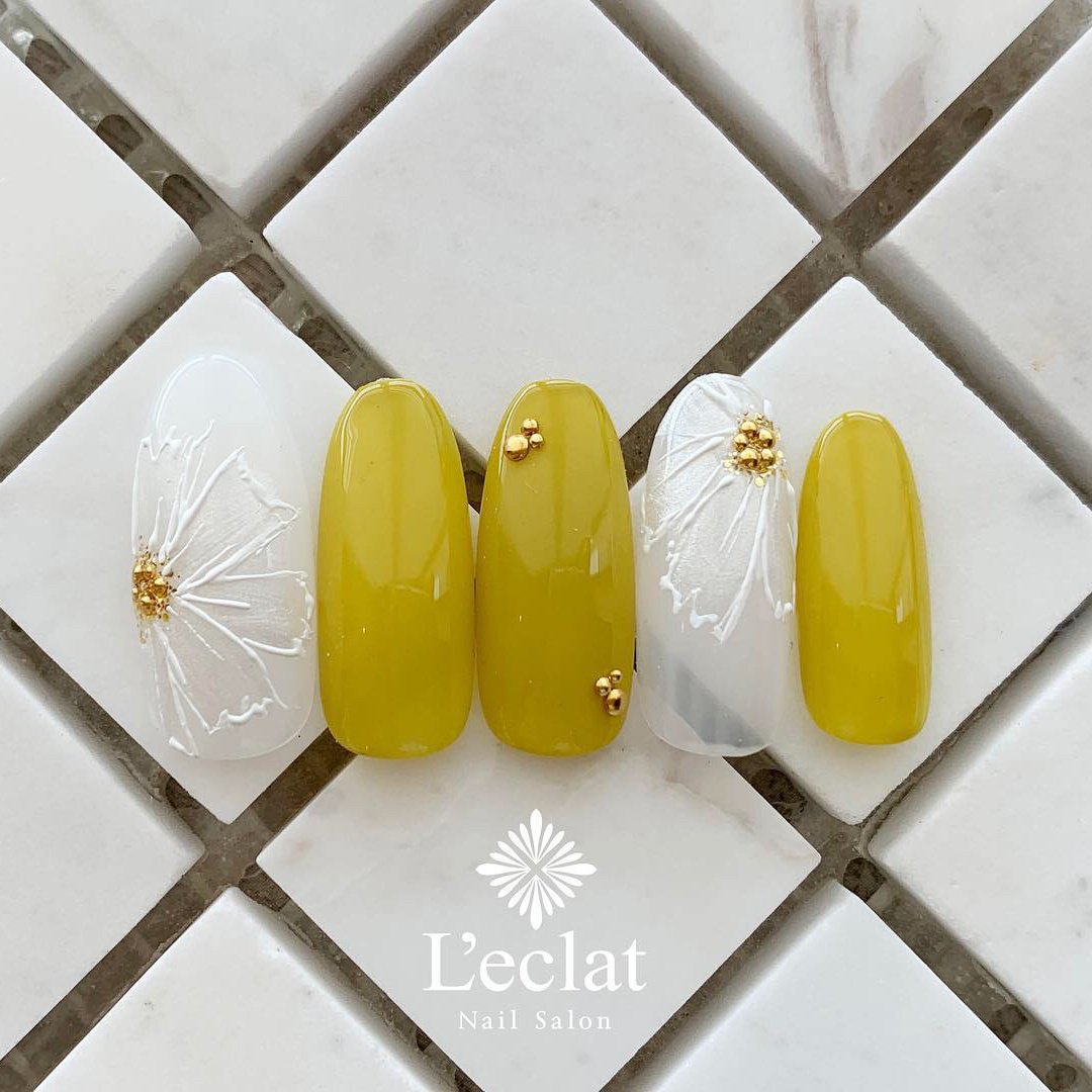 春 夏 リゾート ハンド ワンカラー Nailsalon Leclatのネイルデザイン No ネイルブック