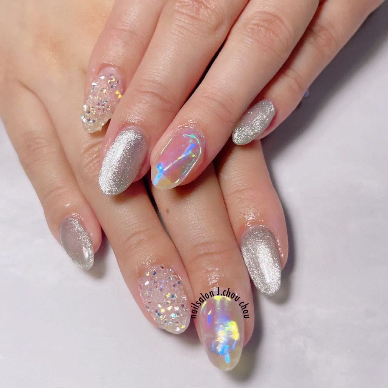 夏/デート/女子会/マグネット/オーロラ - J.chou-chou.NAILのネイル