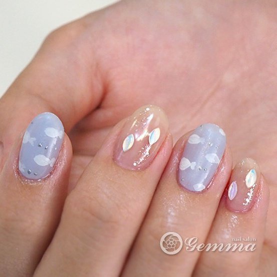 夏 海 リゾート 浴衣 ハンド Gemmaのネイルデザイン No ネイルブック