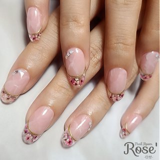 押し花 スカルプチュアのネイルデザイン ネイルブック