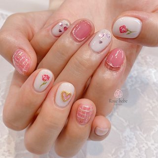 ホログラム ハート ミラーのネイルデザイン ネイルブック