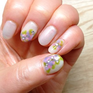 青紫のネイルデザイン ネイルブック