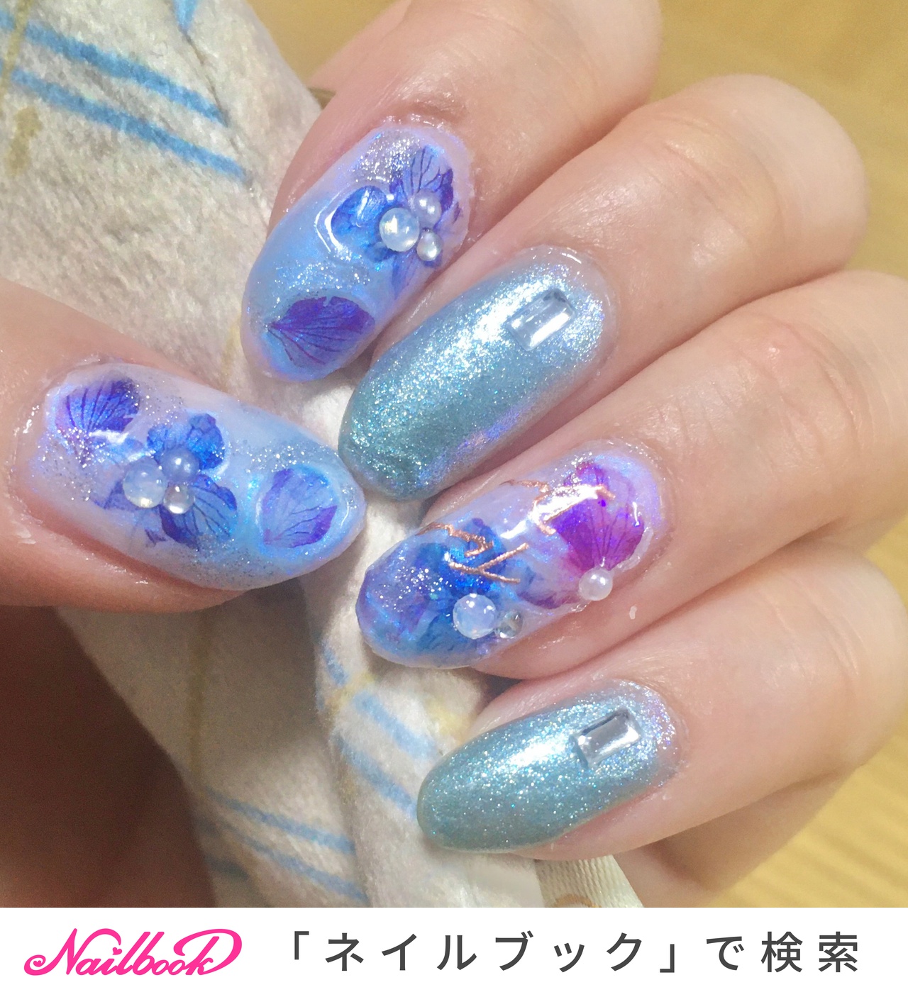 梅雨 マニキュア セルフネイルのネイルデザイン ネイルブック