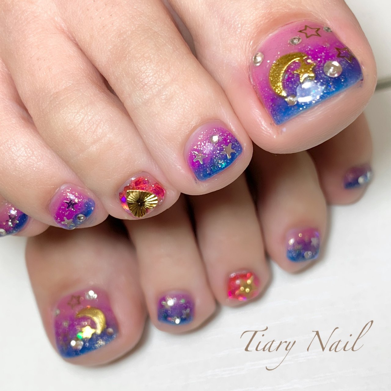 夏 海 リゾート 浴衣 フット Tiarynail ティアリーネイルのネイルデザイン No ネイルブック