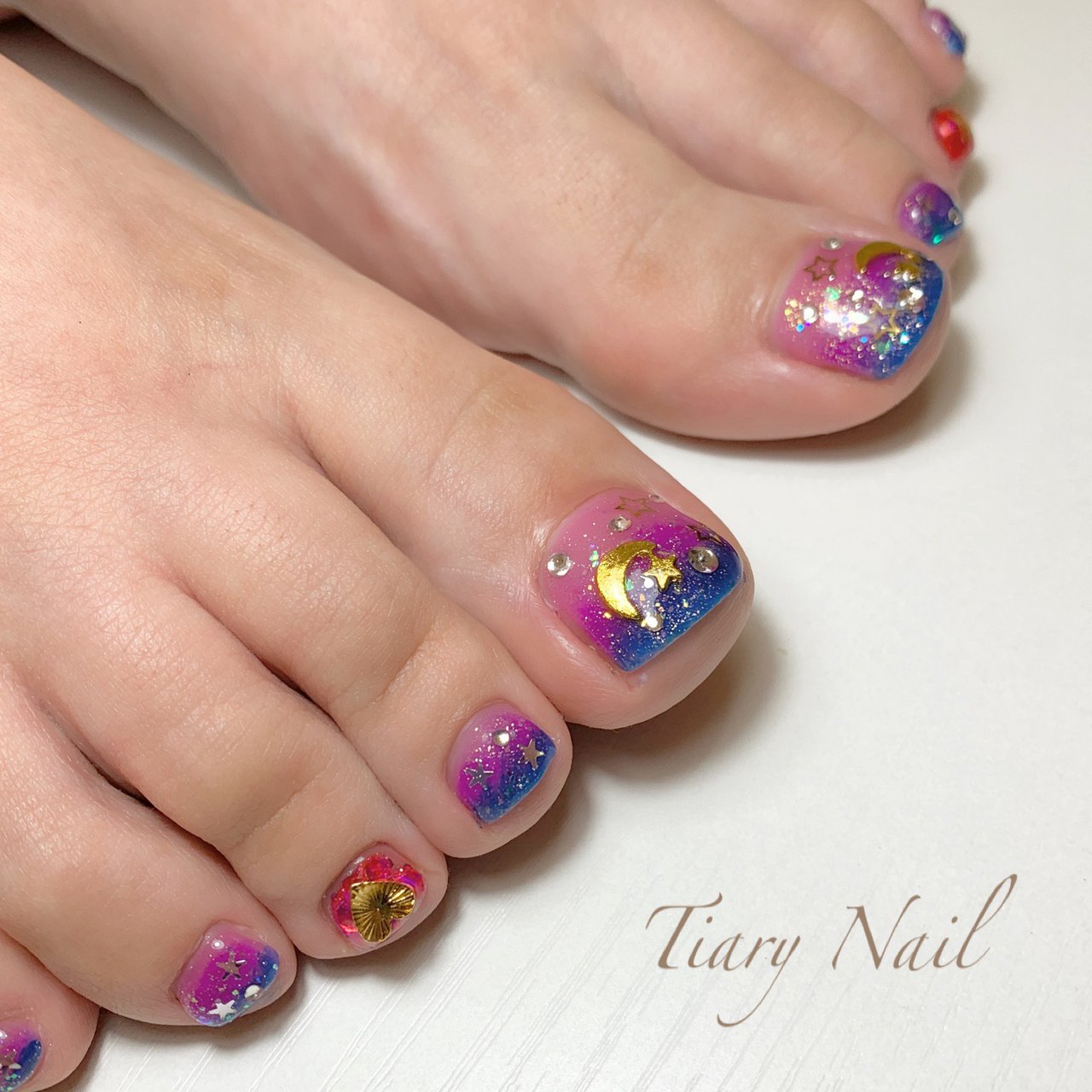 夏 海 リゾート 浴衣 フット Tiarynail ティアリーネイルのネイルデザイン No ネイルブック