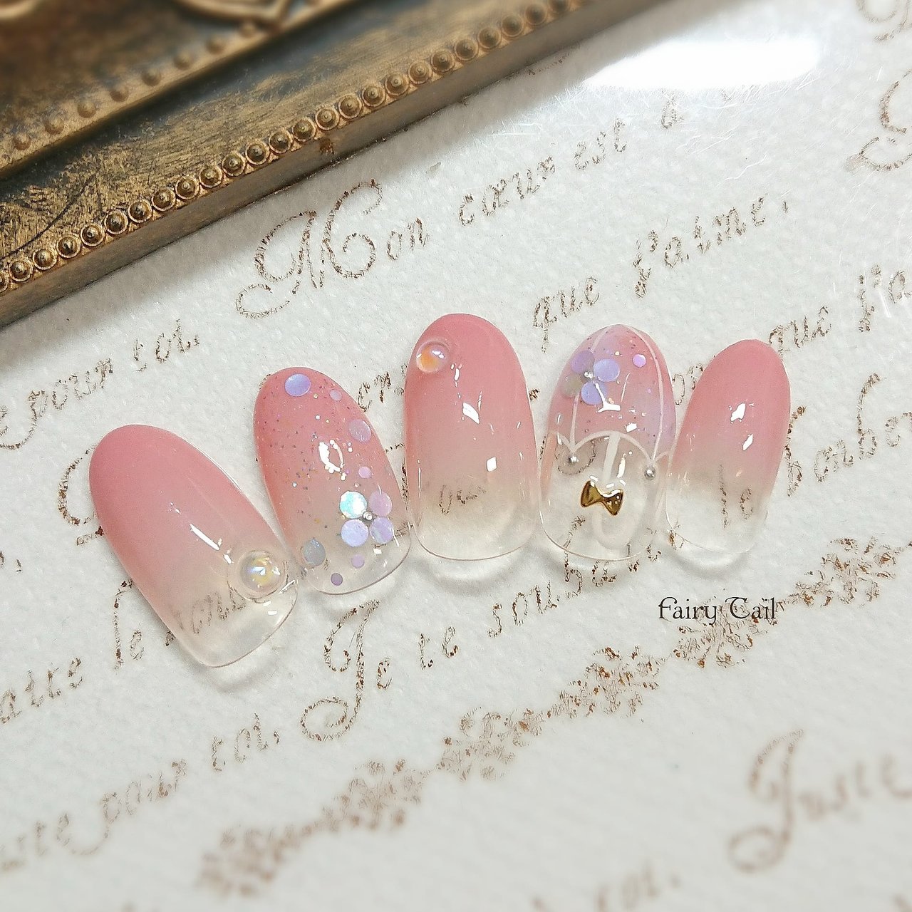 オールシーズン 梅雨 オフィス デート ハンド Fairy Tail 斎藤ゆかりのネイルデザイン No ネイルブック