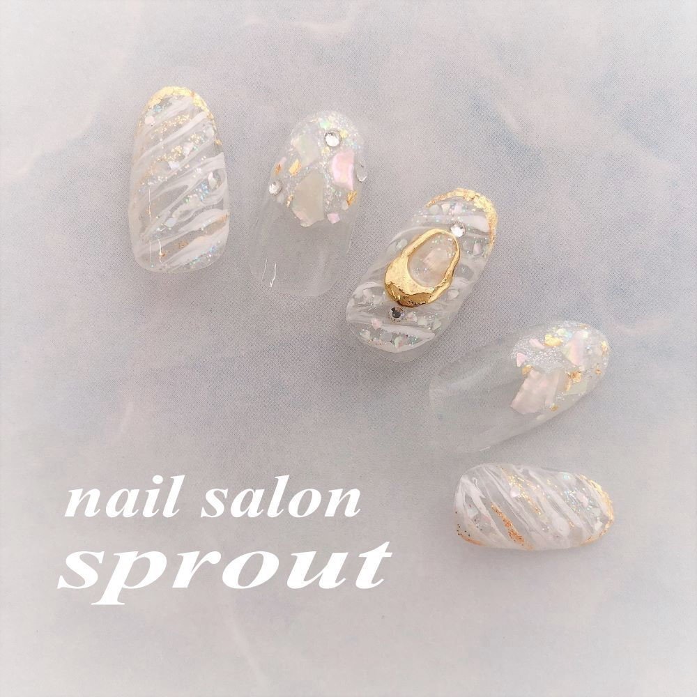 夏 海 リゾート ハンド シェル Nailsalon Sprout 池袋のネイルデザイン No ネイルブック