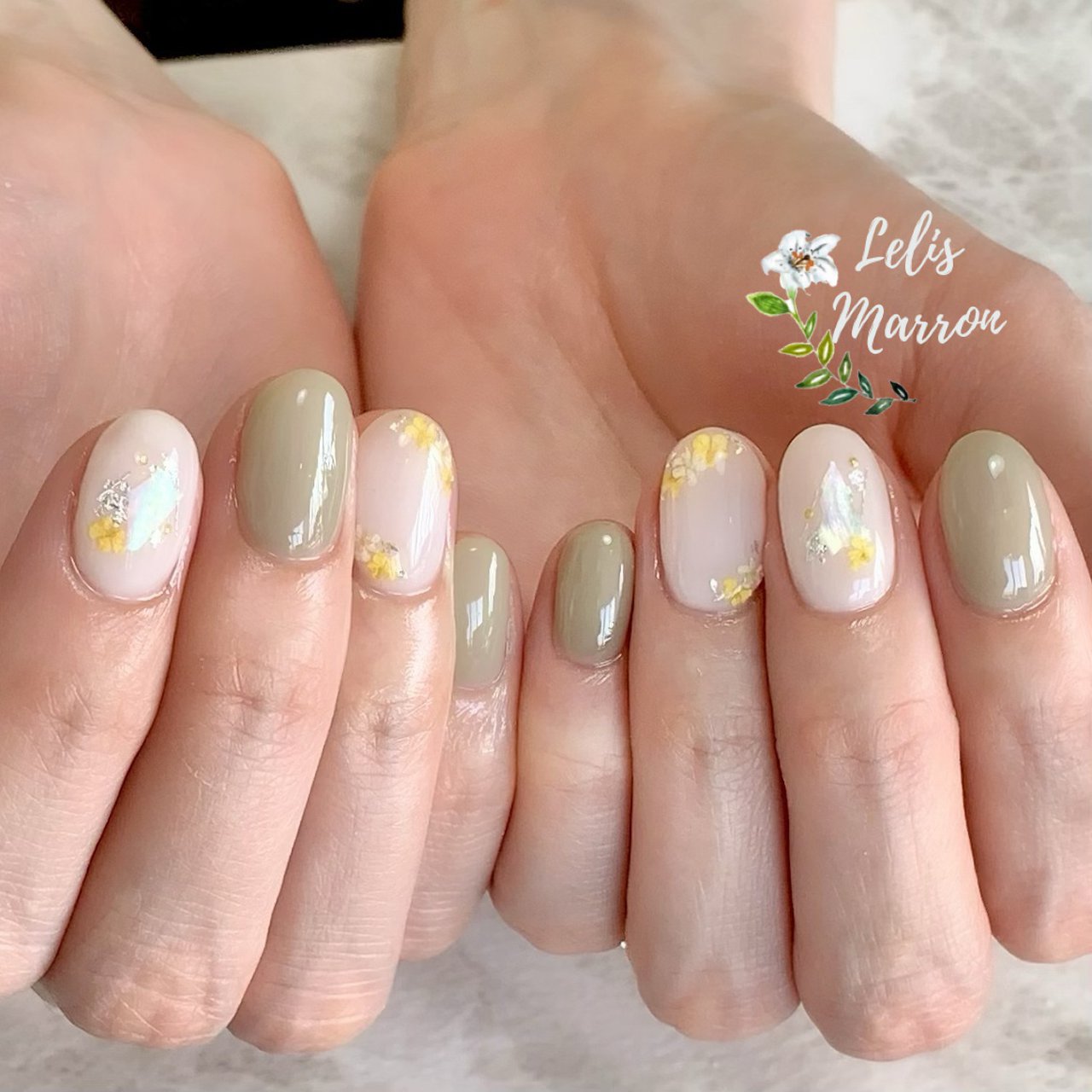 春 夏 オフィス ブライダル ハンド リリーのネイルデザイン No ネイルブック