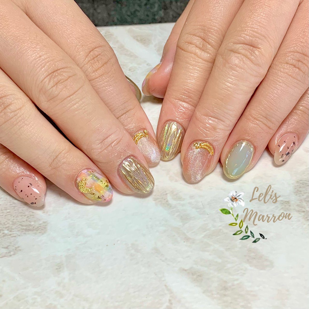 春 夏 海 オフィス ハンド リリーのネイルデザイン No ネイルブック