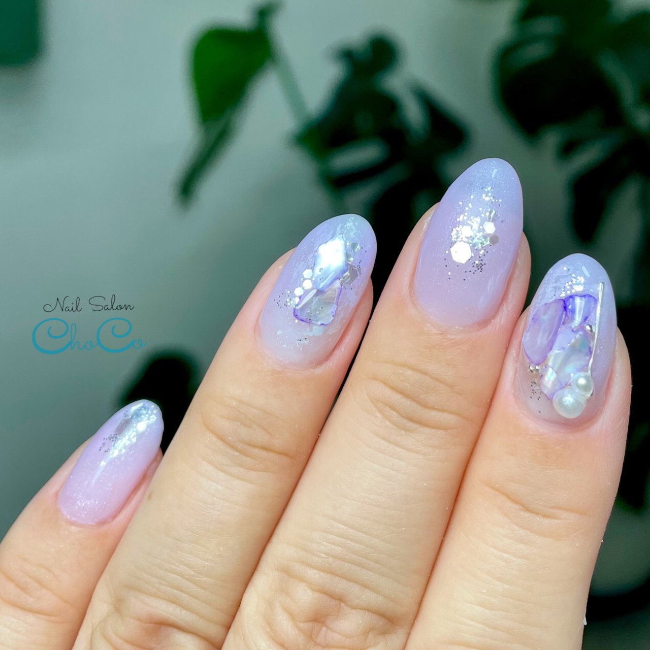 春 夏 ハンド ラメ ワンカラー Nail Salon Chocoのネイルデザイン No 637 ネイルブック