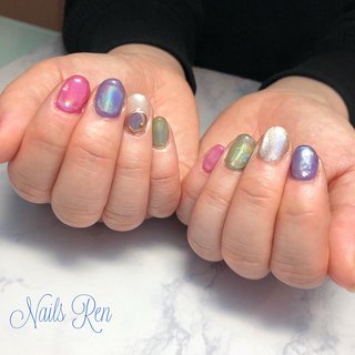 キャンディーカラーネイルのネイルデザイン ネイルブック
