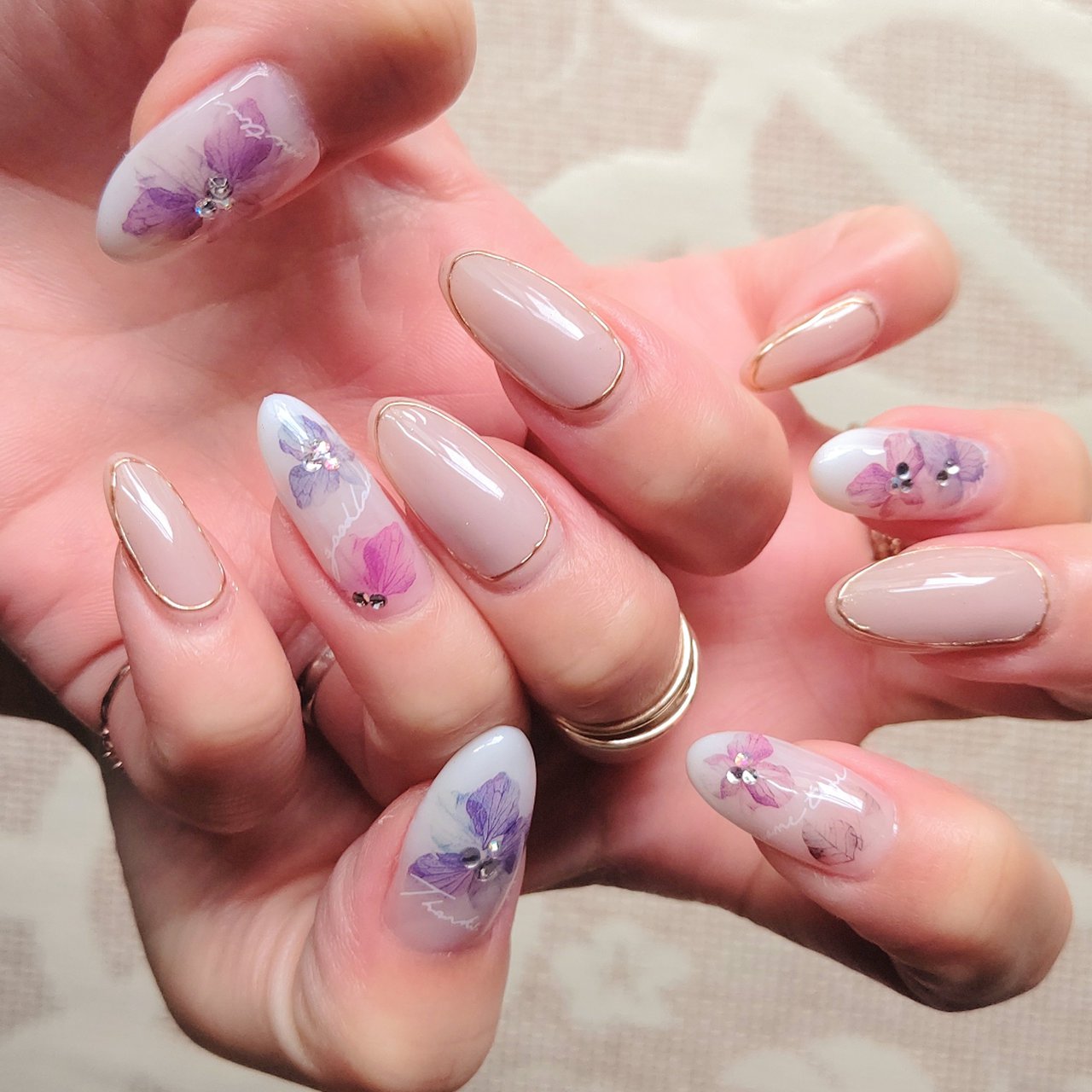 梅雨 ハンド グラデーション ミラー ロング Mami0512のネイルデザイン No 632 ネイルブック