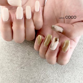 アイボリーのネイルデザイン ネイルブック