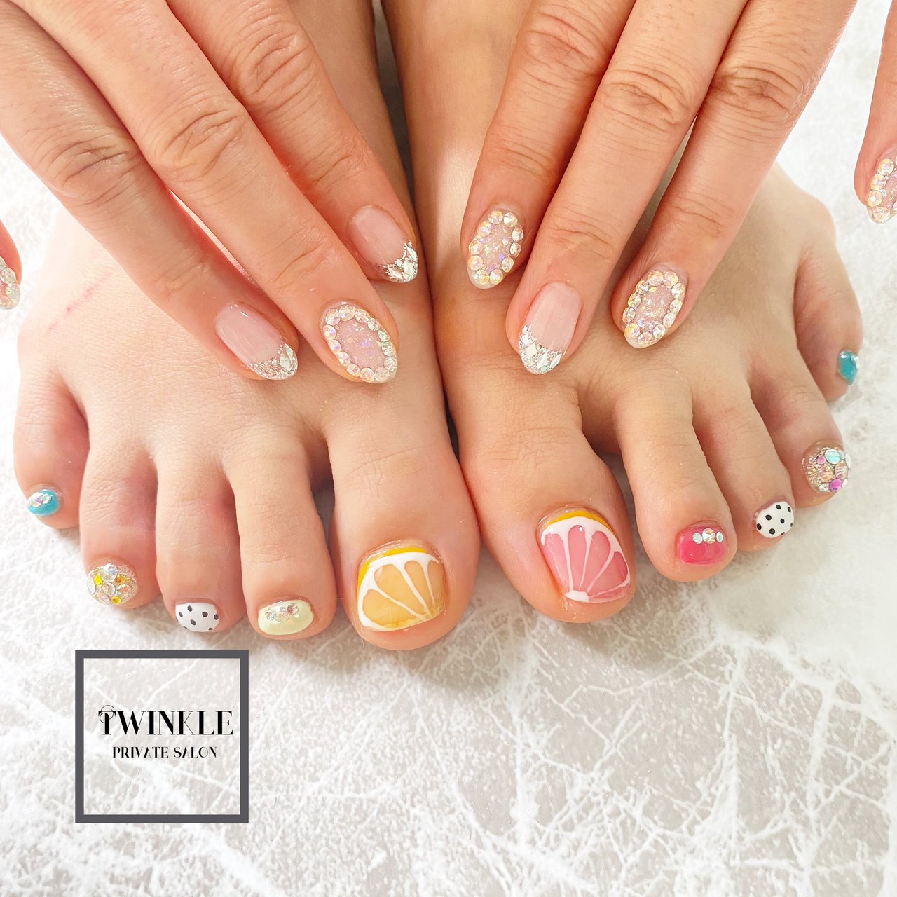 夏 旅行 デート 女子会 フット Nail Salon Twinkleのネイルデザイン No ネイルブック