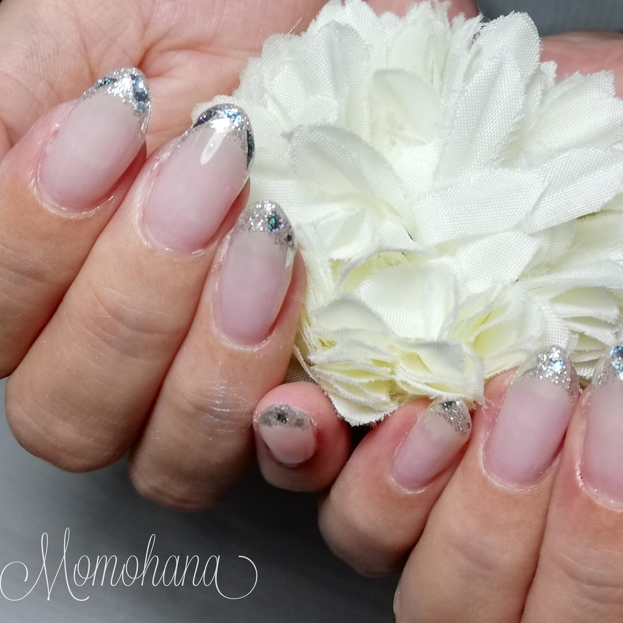 オールシーズン フレンチ ロング ピンク ジェル Momohanaのネイルデザイン No ネイルブック