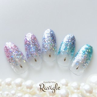 人気順 ラメグラデーションネイルのネイルデザイン ネイルブック