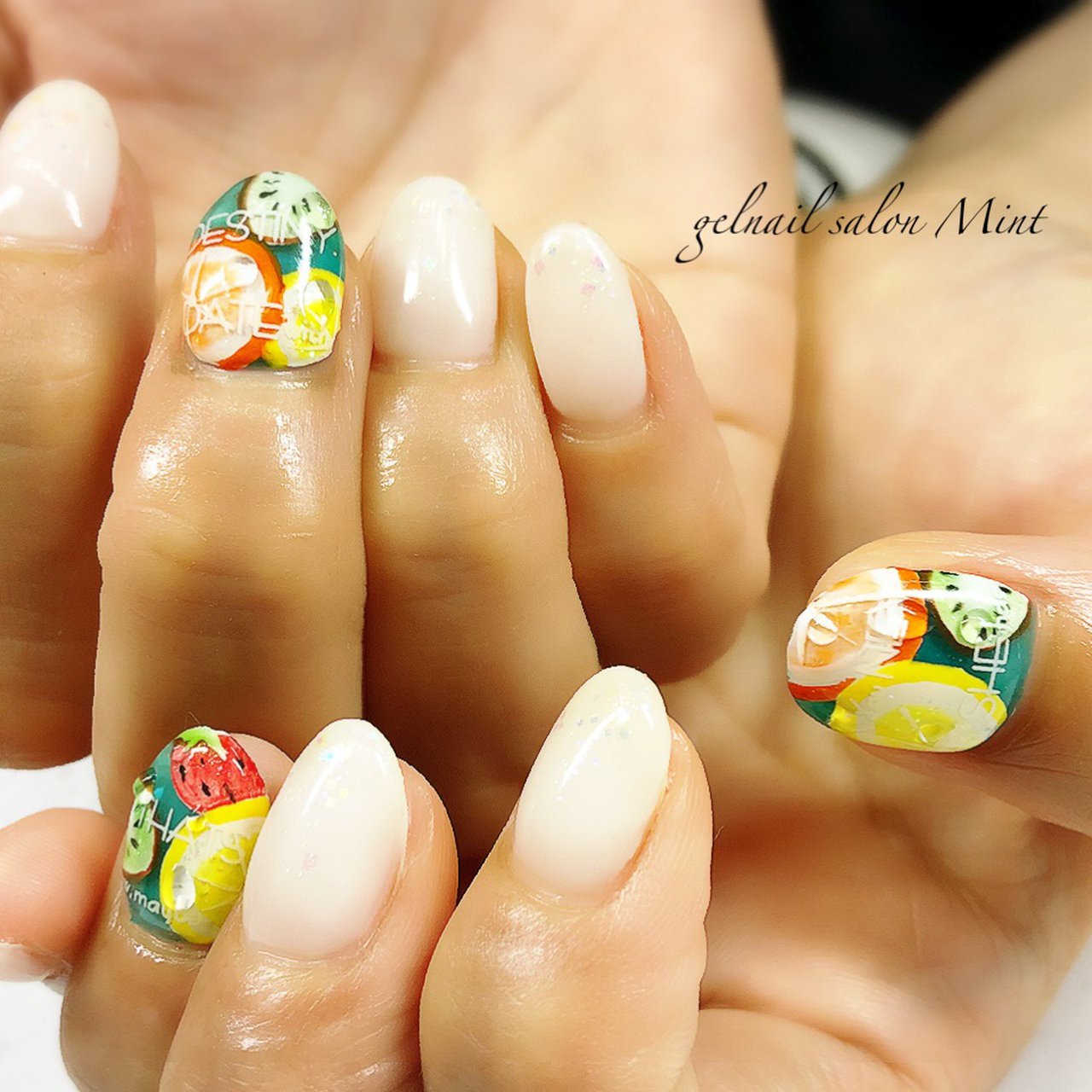 夏 リゾート ハンド トロピカル フルーツ Aiのネイルデザイン No ネイルブック