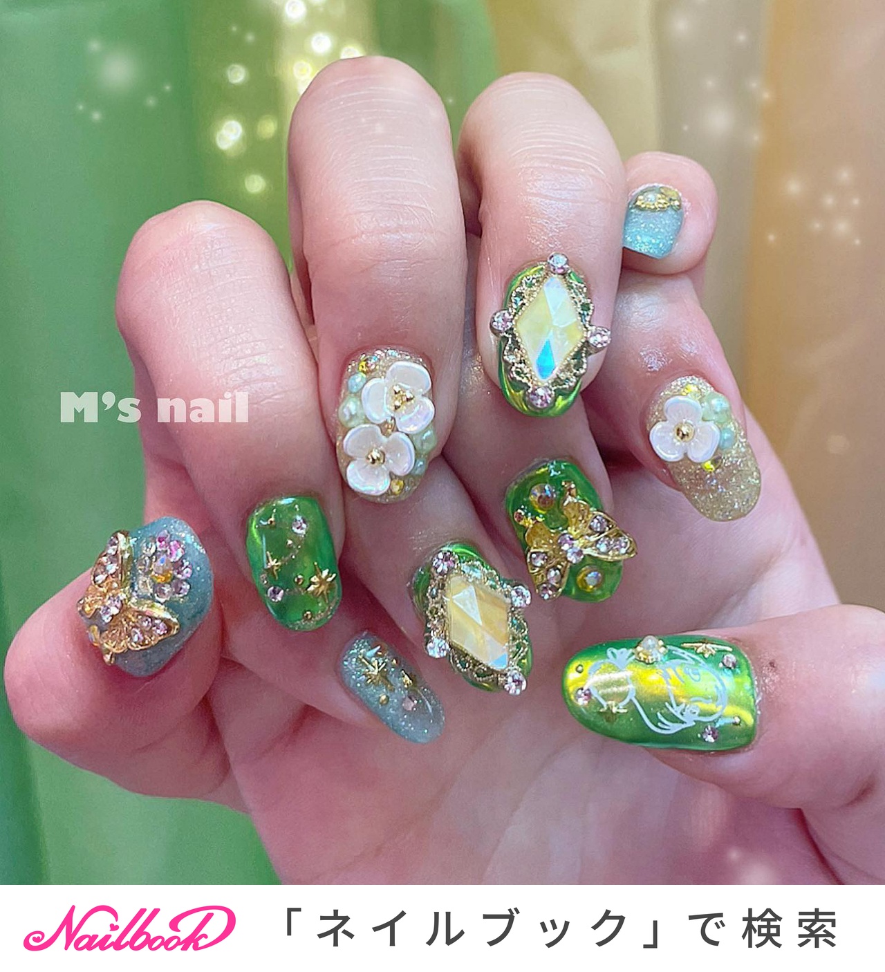 おすすめ順｜梅雨/#ティンカーベルネイルのネイルデザイン｜ネイルブック