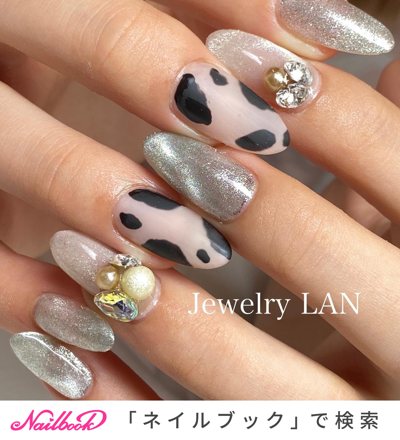 ビジューパーツのネイルデザイン ネイルブック