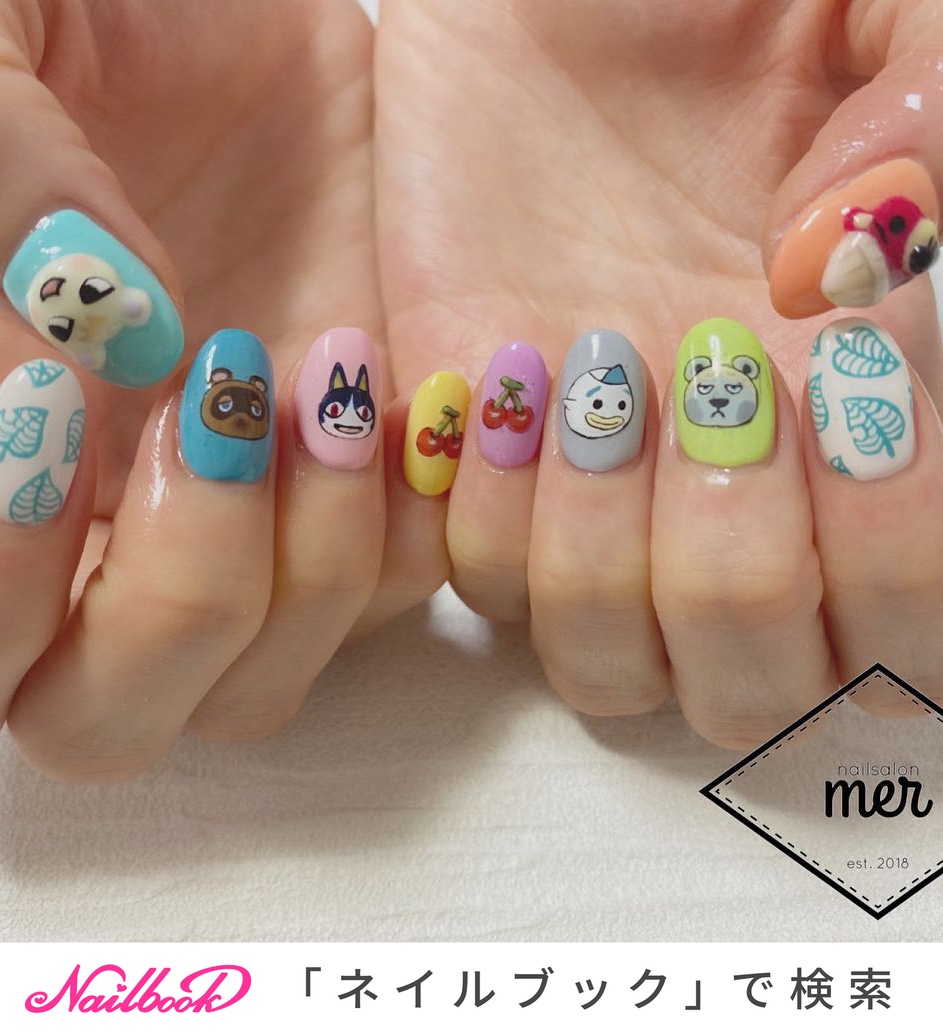 どうぶつの森のネイルデザイン ネイルブック