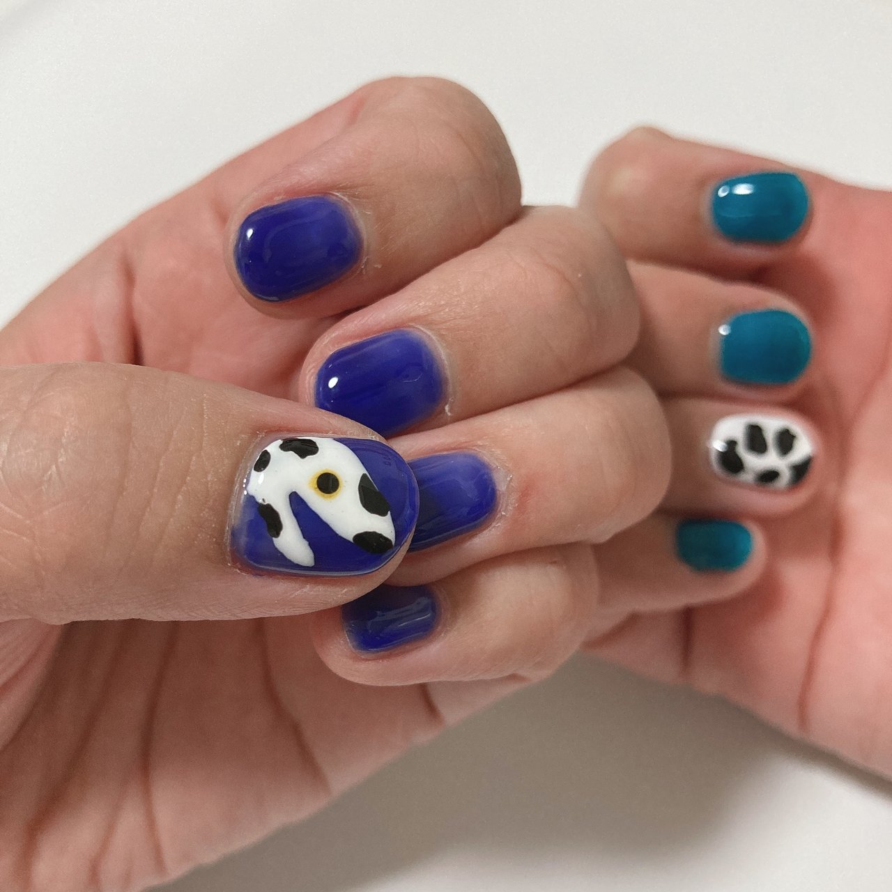 夏 ハンド シンプル キャラクター ショート マーヤのネイルデザイン No ネイルブック